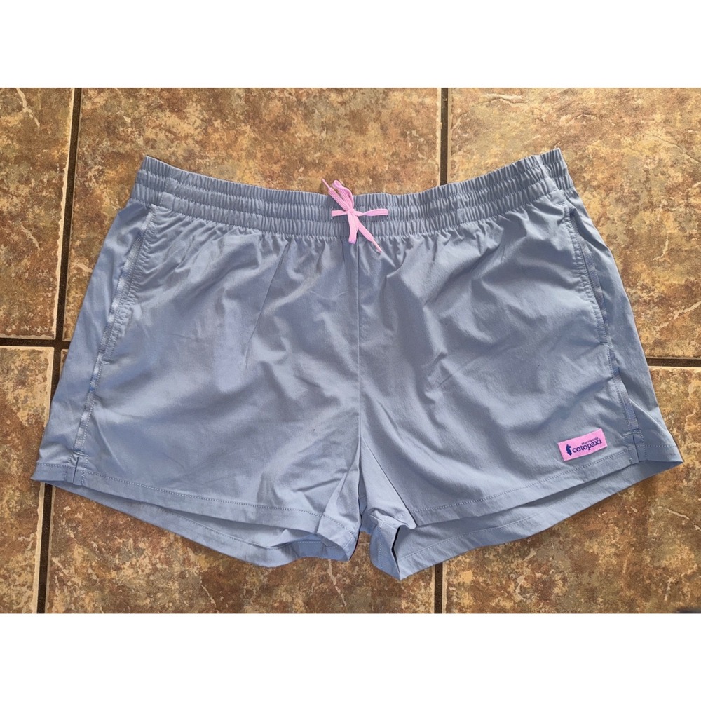Cotopaxi Brinco Shorts XL Blue Grey Pink Trim Recycled Nylon Active Hiking